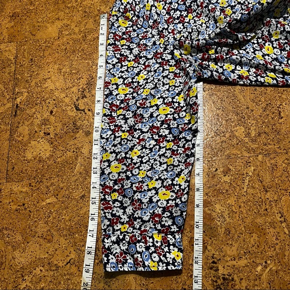 Lauren Ralph Lauren Floral 100% Cotton 3/4 Sleeve Button Down Shirt Sz L - Picture 7 of 9